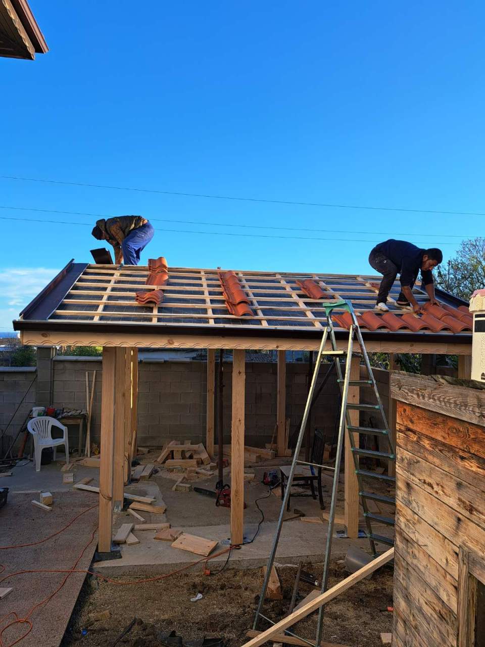 new roof construction