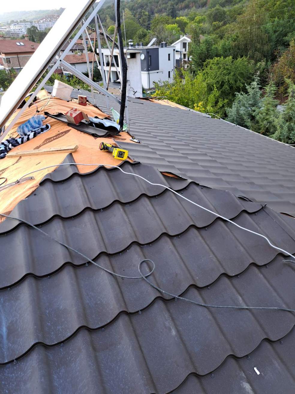 new roof construction